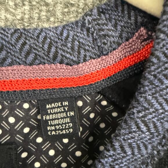 Ted Baker Mens Sweater Pullover Sweatshirt Sz 3 Medium Navy Lightweight Crewneck - Picture 5 of 9